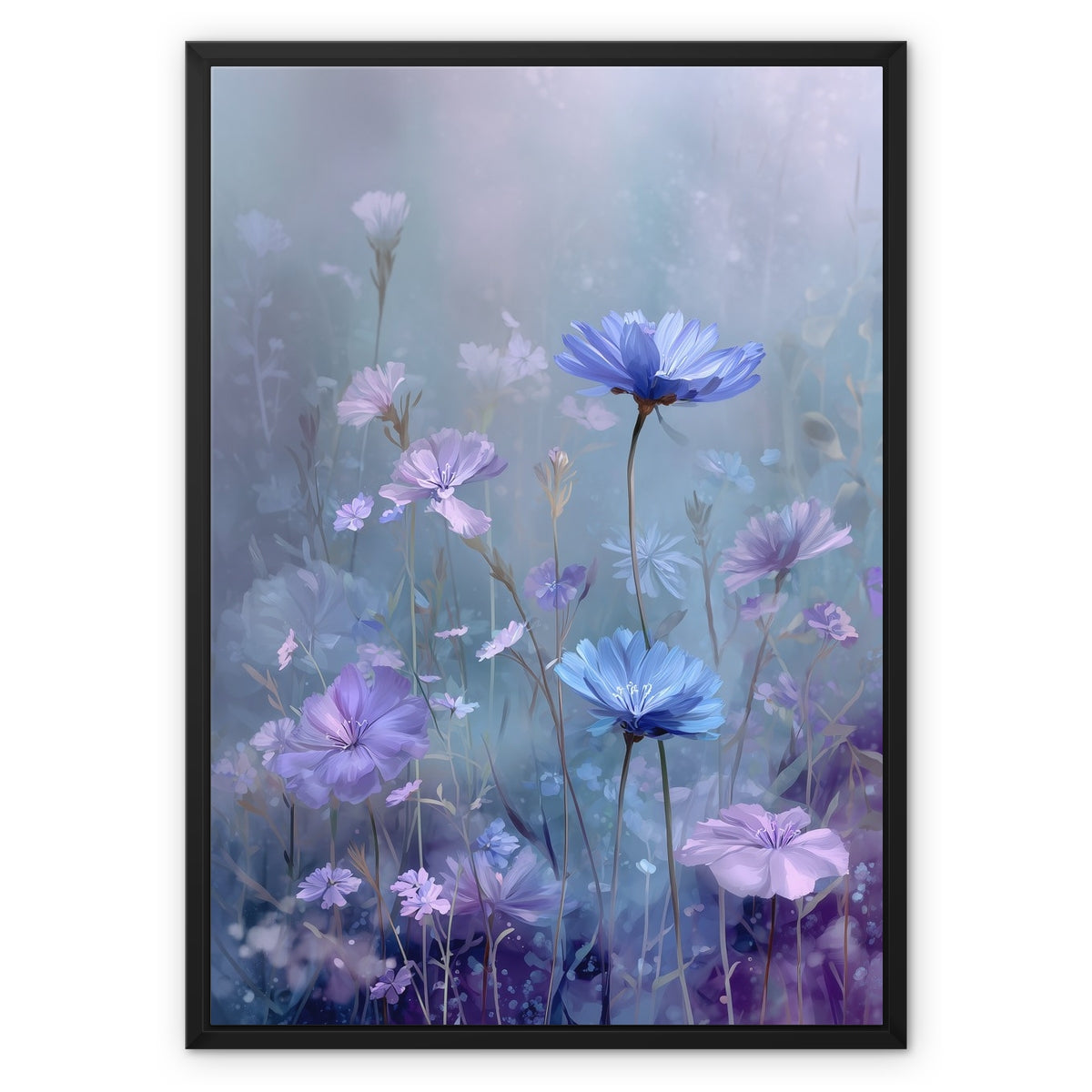 Jen Fargeot Creative | Botanical | Wall Art | Wildflower Blue | Framed Canvas
