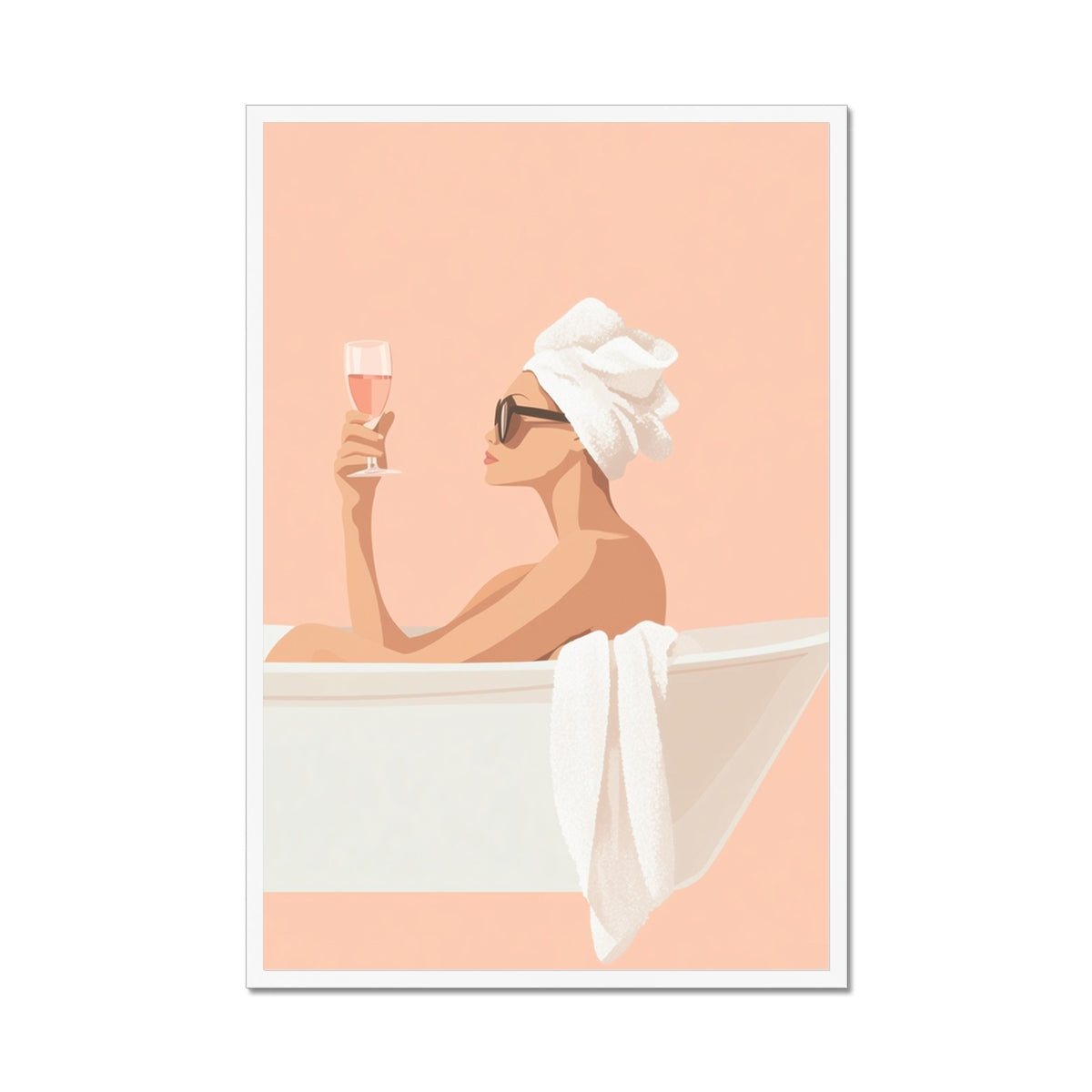 Jen Fargeot Creative | Illustration | Wall Art | Woman in the Tub (2) | Framed Print