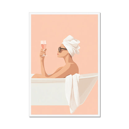 Jen Fargeot Creative | Illustration | Wall Art | Woman in the Tub (2) | Framed Print