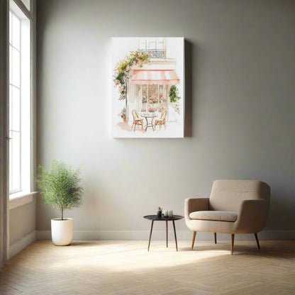 Jen Fargeot Creative | Watercolour | Parisian Café | Wall Art | Canvas
