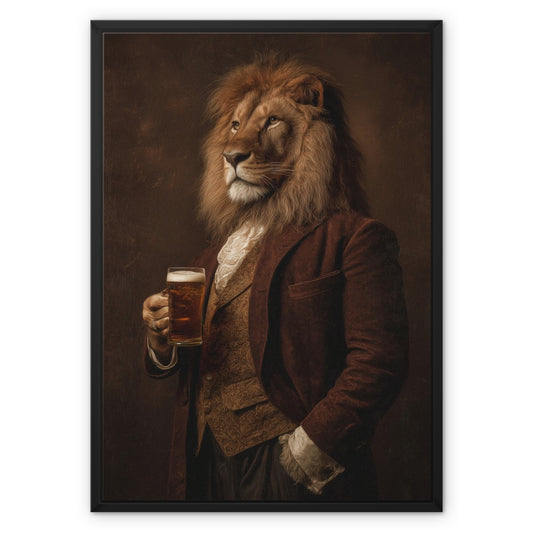 Jen Fargeot Creative | Animal | Wall Art | Dandy Lion | Framed Canvas