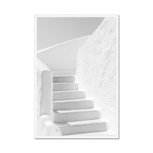 Jen Fargeot Creative | Architecture | Wall Art | White Stairs | Framed Print