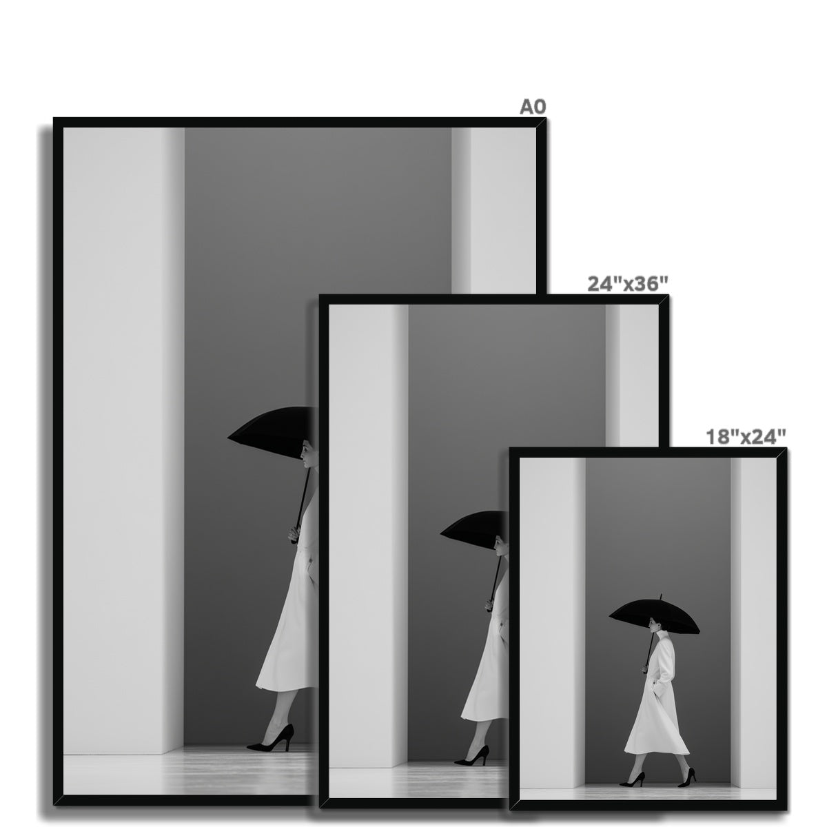 Jen Fargeot Creative | Fashion | Wall Art | The Model and The Umbrella | Framed Print