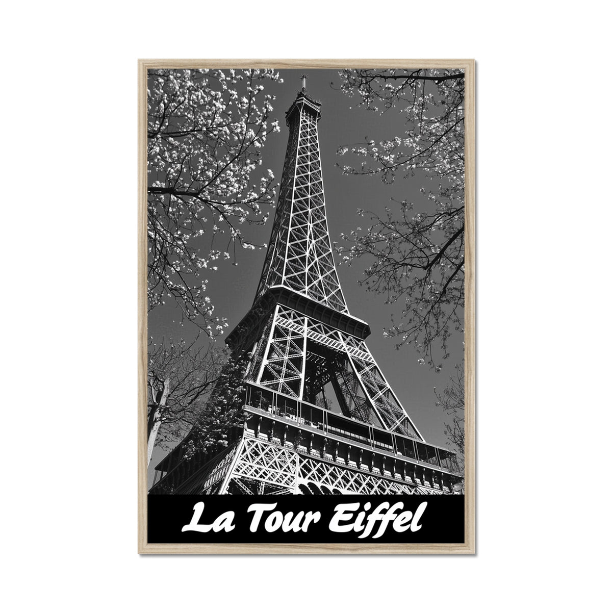 Jen Fargeot Creative | Black & White | Wall Art | La Tour Eiffel | Framed Print