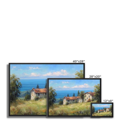 Jen Fargeot Creative | Landscape | Wall Art | Coastal Farm | Framed Canvas