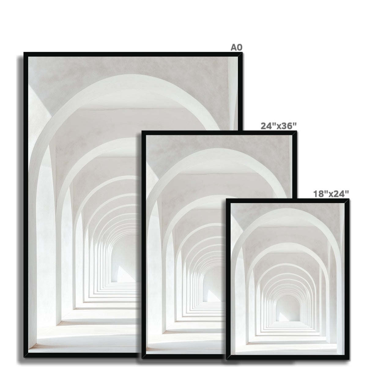 Jen Fargeot Creative | Architecture | Wall Art | White Arches | Framed Print