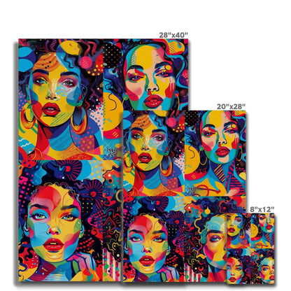 Jen Fargeot Creative | Pop Art | Wall Art | Coralie Quadriptyque | Canvas