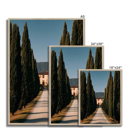 Jen Fargeot Creative | Mediterranean | Wall Art | A Tuscany Road | Framed Print