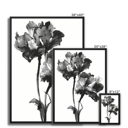 Jen Fargeot Creative | Botanical | Wall Art | Ink Flowers (2) | Framed Canvas