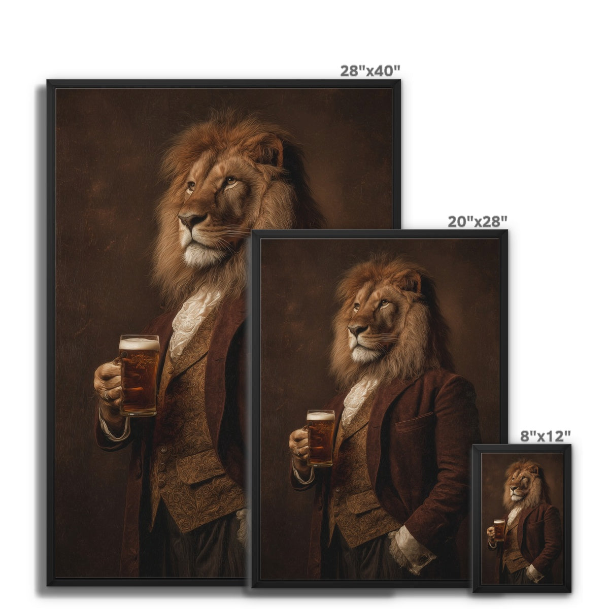 Jen Fargeot Creative | Animal | Wall Art | Dandy Lion | Framed Canvas
