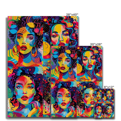 Jen Fargeot Creative | Pop Art | Wall Art | Coralie Quadriptyque | Canvas