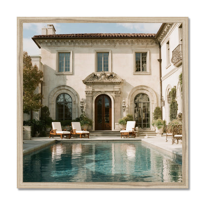 Jen Fargeot Creative | Architecture | Wall Art | The Mansion's Poolside (3) | Framed Print