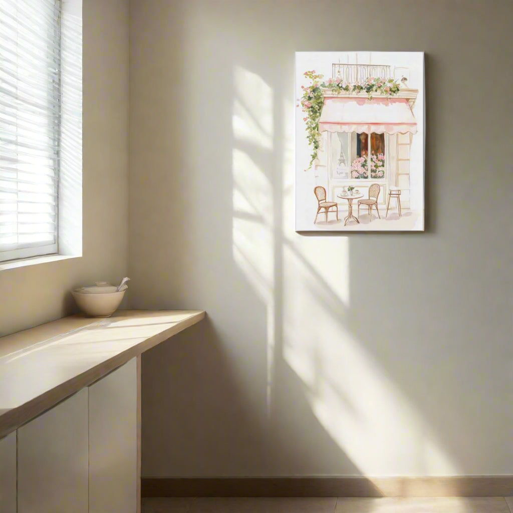 Jen Fargeot Creative | Watercolour | Parisian Café | Wall Art | Canvas
