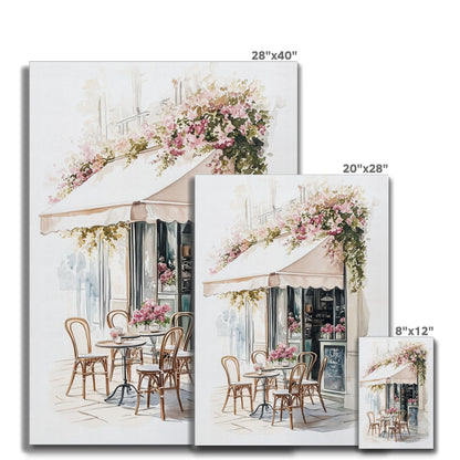 Jen Fargeot Creative | Watercolour | Parisian Café Side Profile | Wall Art | Canvas