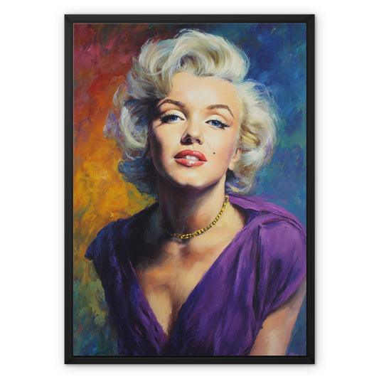 Jen Fargeot Creative | Portrait | Wall Art | Marilyn in Violet | Framed Canvas
