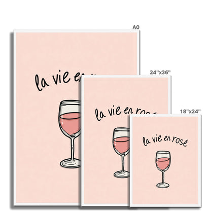 Jen Fargeot Creative | Illustration | Wall Art | La Vie En Rosé | Framed Print