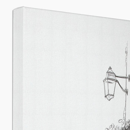 Jen Fargeot Creative | Parisian Coffee Shop Sketch Side Profile (2) | Wall Art | Canvas
