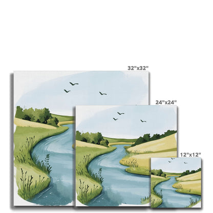 Jen Fargeot Creative | Abstract | Wall Art | Winding River | Canvas