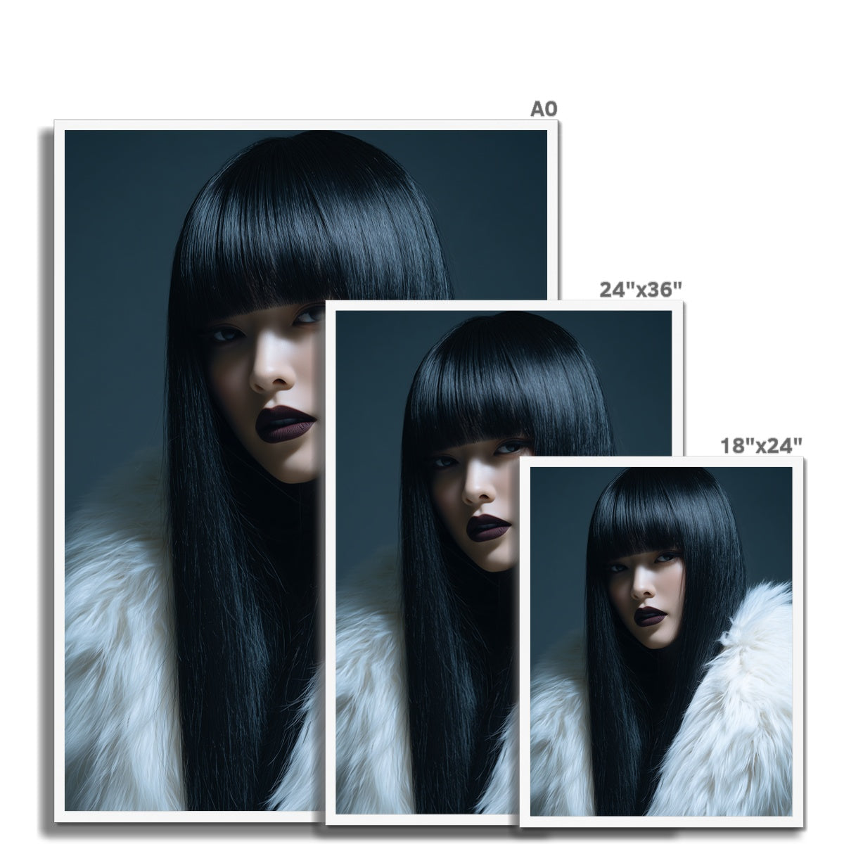 Jen Fargeot Creative | Fashion | Wall Art | Midnight in White (2) | Framed Print