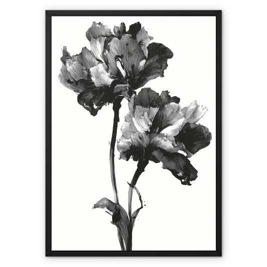 Jen Fargeot Creative | Botanical | Wall Art | Ink Flowers (2) | Framed Canvas