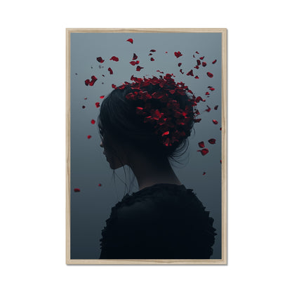 Jen Fargeot Creative | Surreal | Wall Art | Girl with Roses | Framed Print