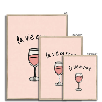 Jen Fargeot Creative | Illustration | Wall Art | La Vie En Rosé | Framed Print
