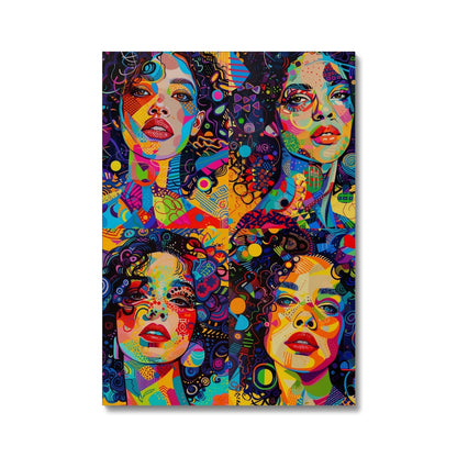 Jen Fargeot Creative | Pop Art | Wall Art | Estelle Quadriptyque | Canvas