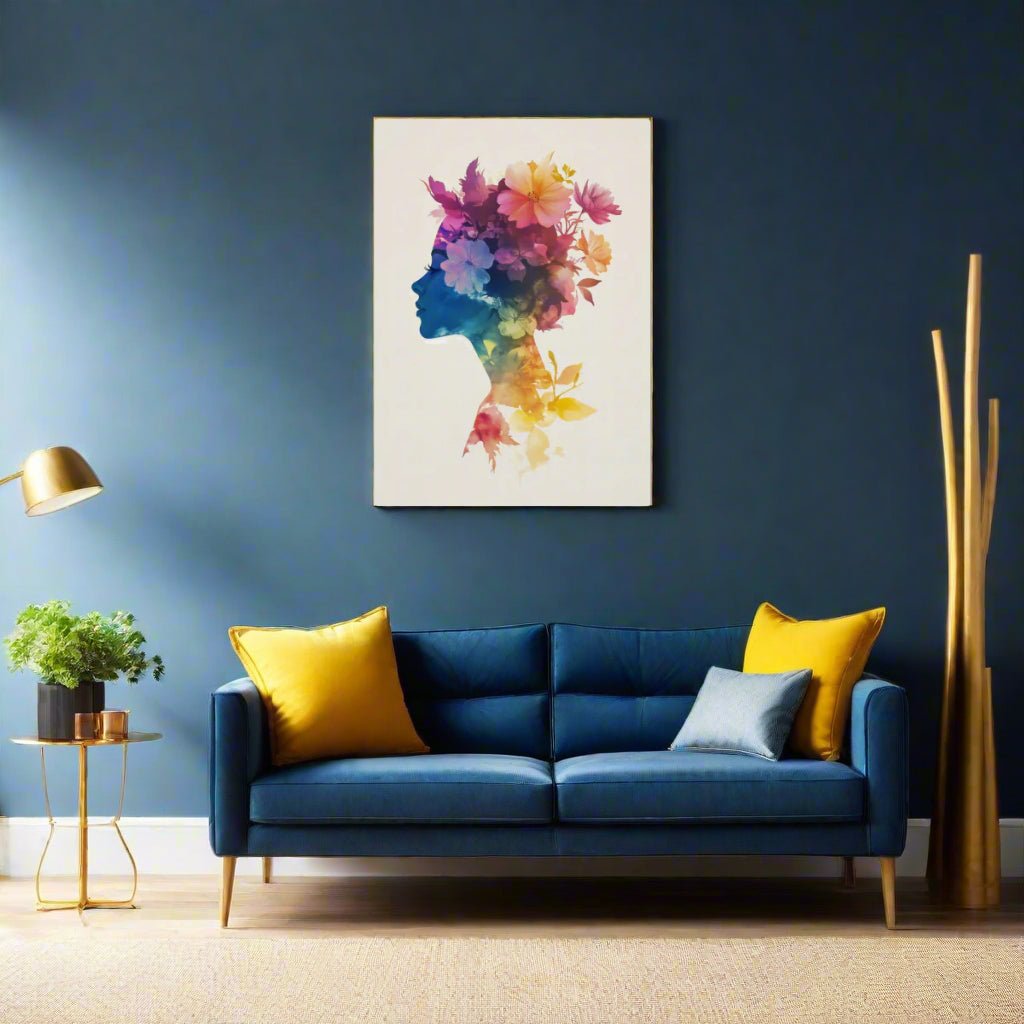 Jen Fargeot Creative | Surreal | Wall Art | A Head in Bloom (2) | Canvas