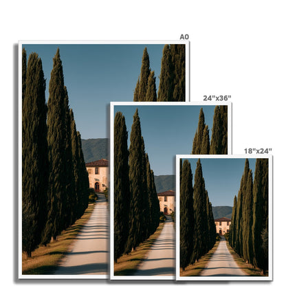 Jen Fargeot Creative | Mediterranean | Wall Art | A Tuscany Road | Framed Print