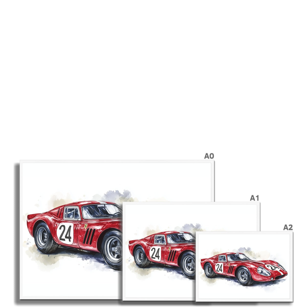 Jen Fargeot Creative | Cars | Wall Art | Ferrari Dino GTO | Framed Print