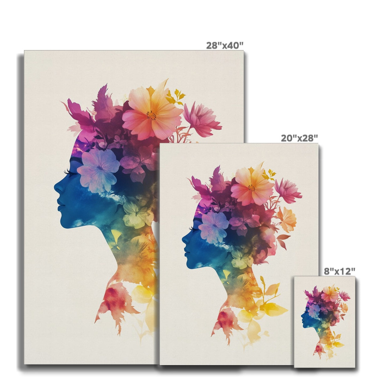 Jen Fargeot Creative | Surreal | Wall Art | A Head in Bloom (2) | Canvas
