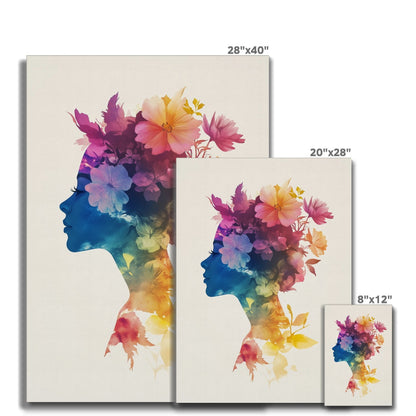 Jen Fargeot Creative | Surreal | Wall Art | A Head in Bloom (2) | Canvas