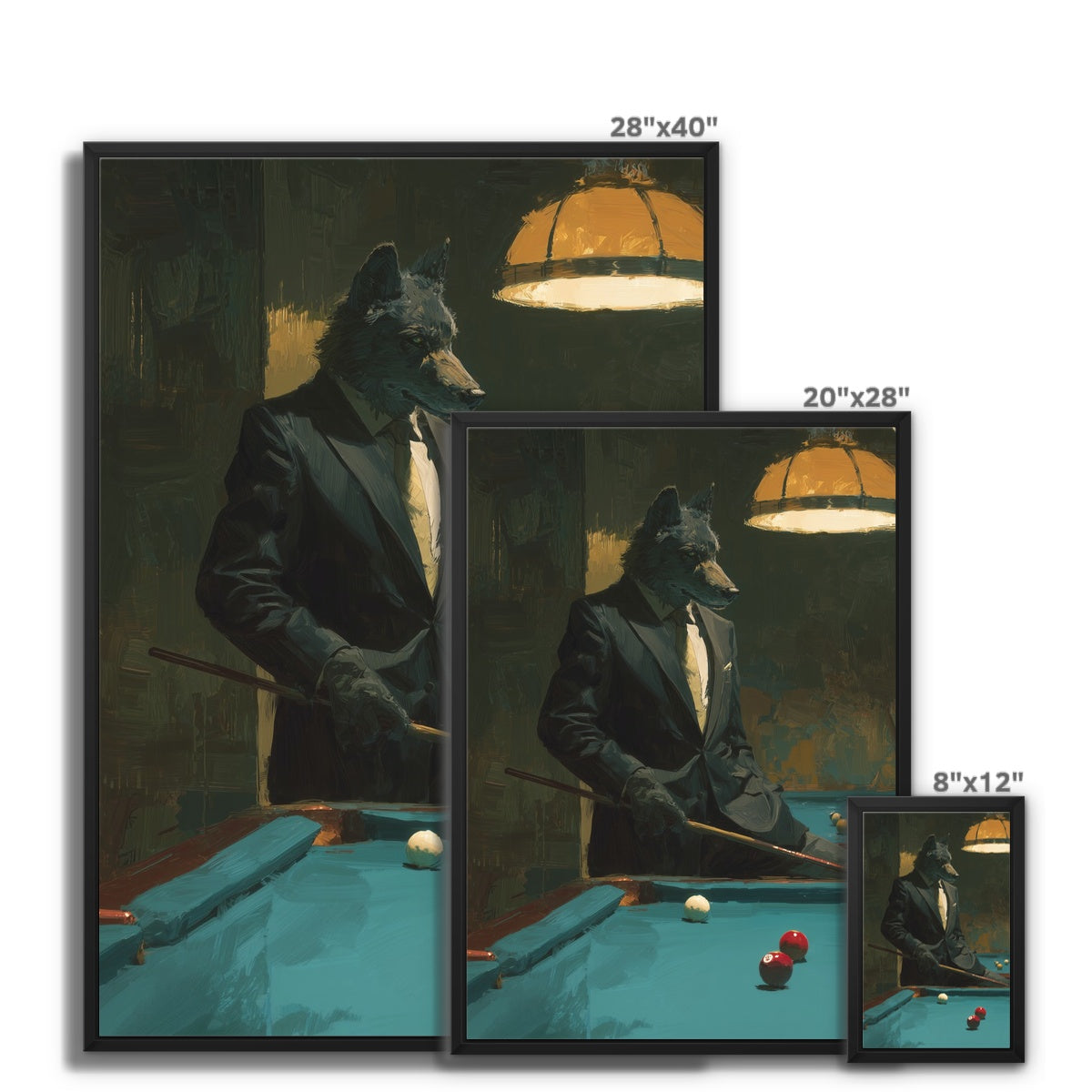 Jen Fargeot Creative | Animal | Wall Art | Cue The Wolf | Framed Canvas