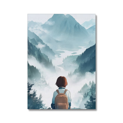 Jen Fargeot Creative | Children Watercolour | Wall Art | Girl on the Mountain Range