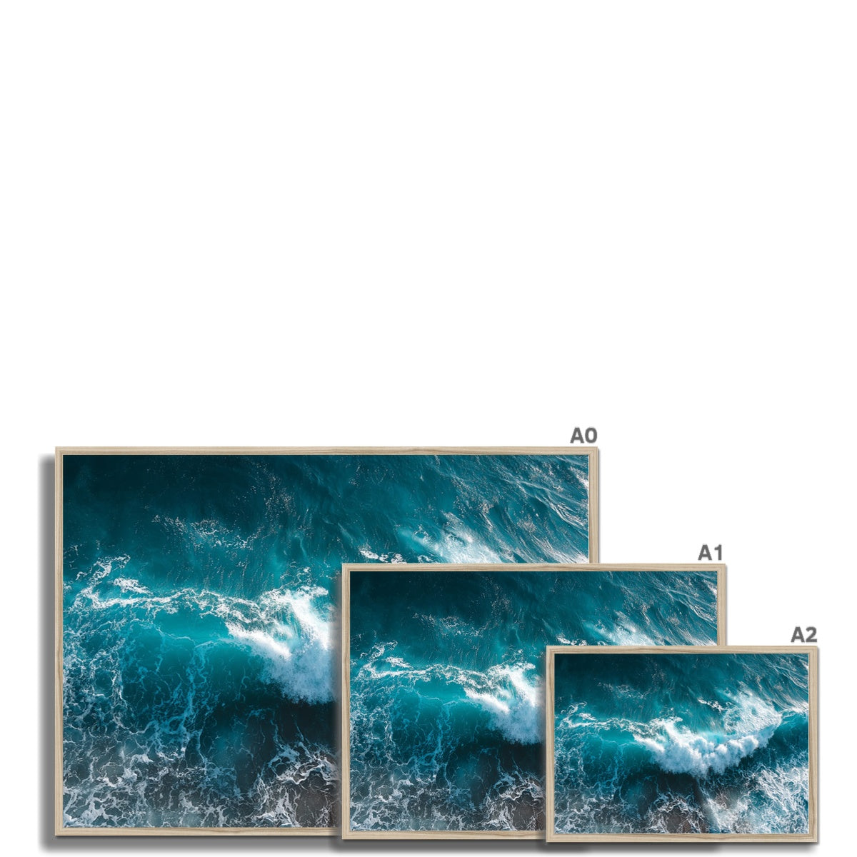 Jen Fargeot Creative | Beach | Wall Art | Crashing Waves | Framed Print