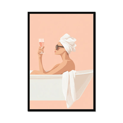 Jen Fargeot Creative | Illustration | Wall Art | Woman in the Tub (2) | Framed Print
